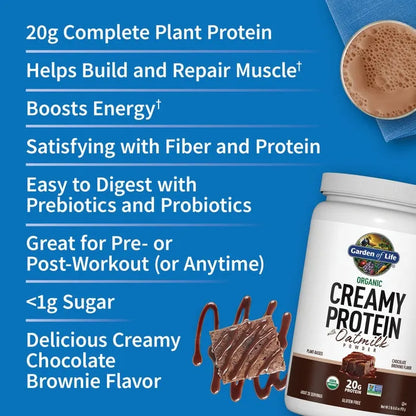 Organic Creamy Protein with Oatmilk – Chocolate Brownie