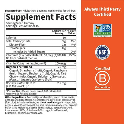 Vitamin Code D3 Plus K2 Gummies