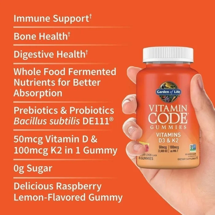 Vitamin Code D3 Plus K2 Gummies