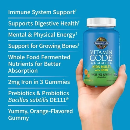 Vitamin Code Kids Multi Plus Iron Gummies
