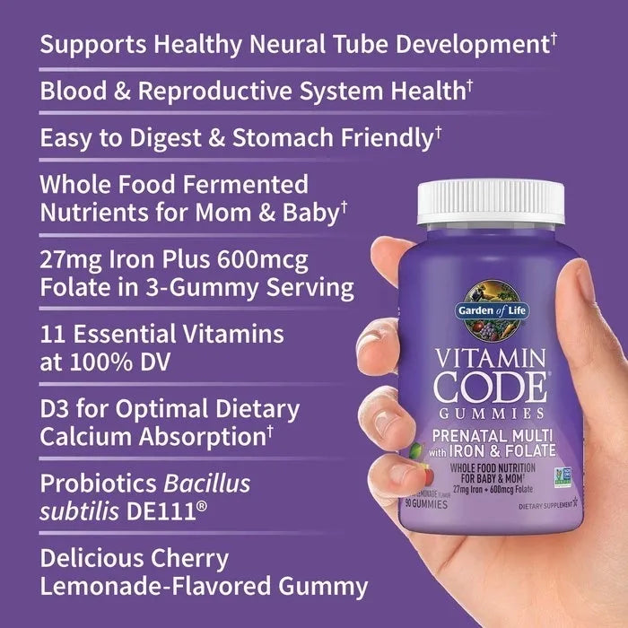 Vitamin Code Prenatal with Iron & Folate Gummies