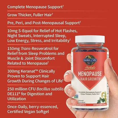 Herbals Menopause + Hair Growth† Softgels