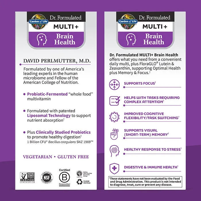 Dr. Formulated Multi Plus Brain Health 30ct CAPSULES