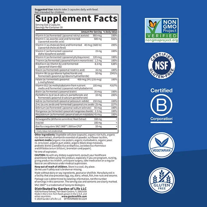 Dr. Formulated Multi Plus Stress and Mood 60ct CAPSULES