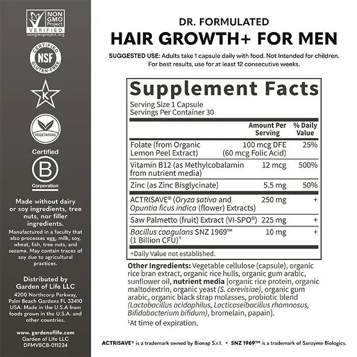Dr. Formulated Hair Growth Capsules for Men