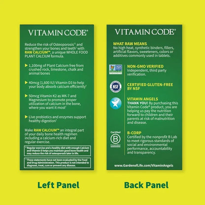Vitamin Code Raw Calcium Capsules