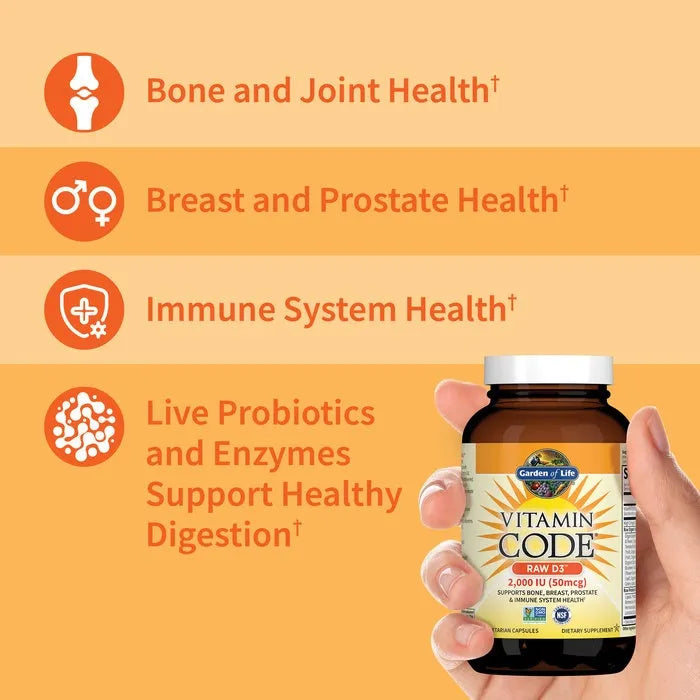 Vitamin Code Raw D3 2000 IU Capsules