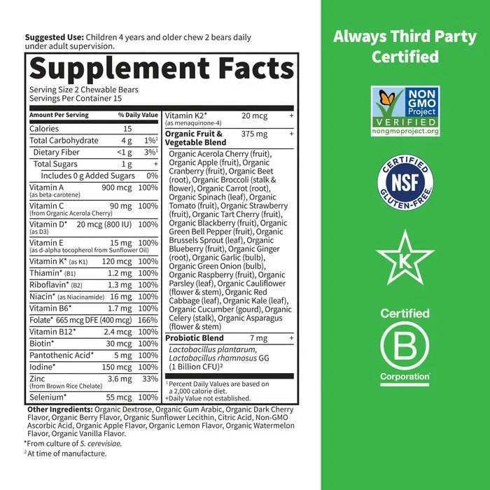 Vitamin Code Kids Cherry Berry Chewables