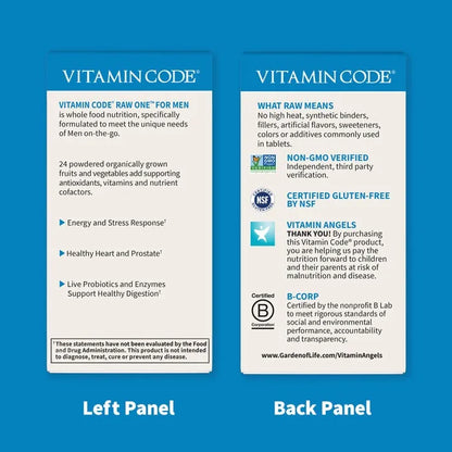 Vitamin Code Raw One for Men Multivitamin Capsules