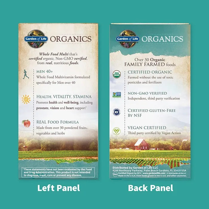 Organics Men's 40+ Multi Tablets