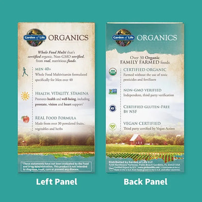 Organics Men's 40+ Multi Tablets