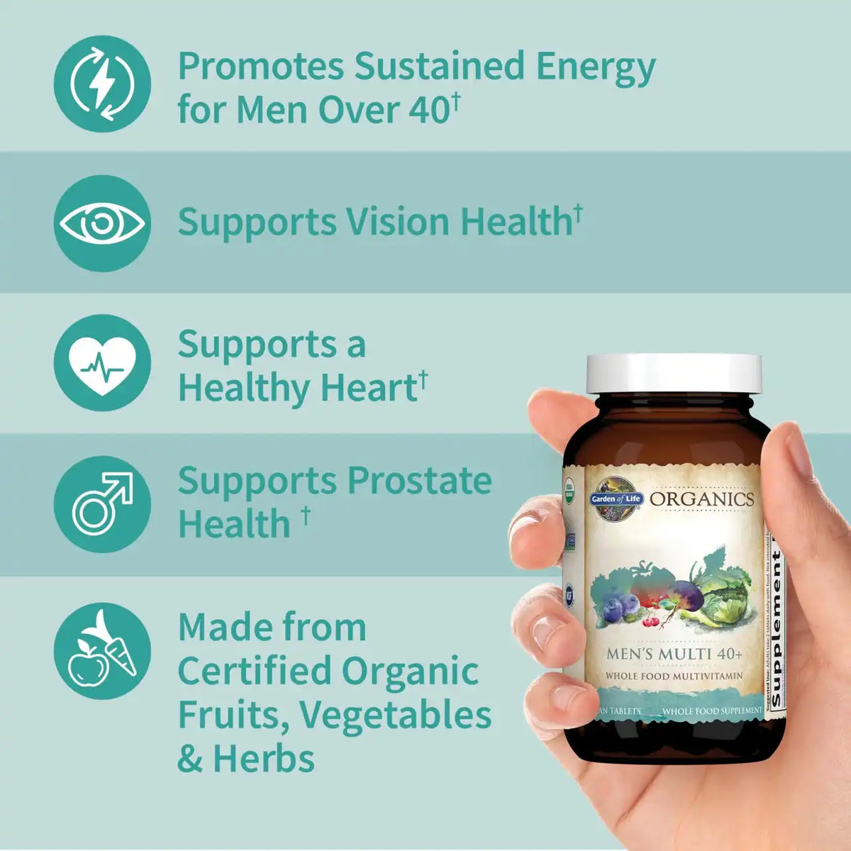 Organics Men's 40+ Multi Tablets