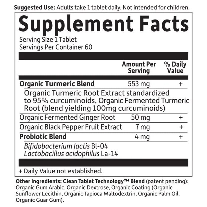Organics Extra Strength Turmeric Tablets