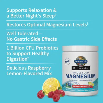 Dr. Formulated Magnesium Powder - Raspberry Lemon