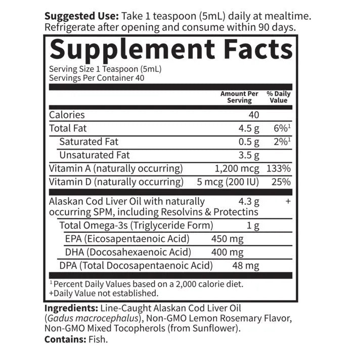 Dr. Formulated Alaskan Cod Liver Oil Liquid